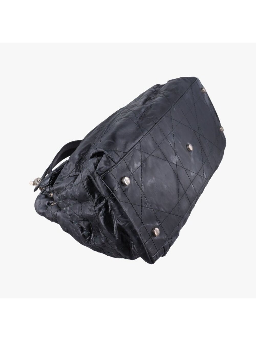 Dior le Tranto Cannage Black Patent Shoulder - Picture 7 of 15